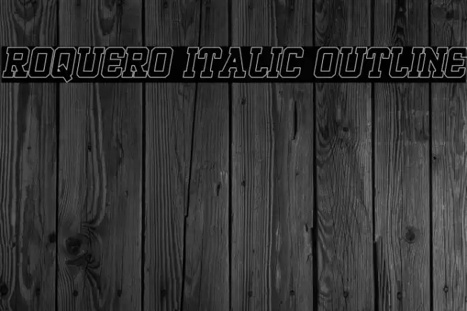 ROQUERO Italic Outline Font examples