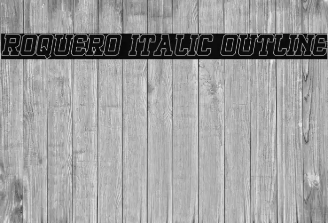 ROQUERO Italic Outline Font examples