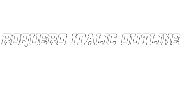 ROQUERO Italic Outline Logo