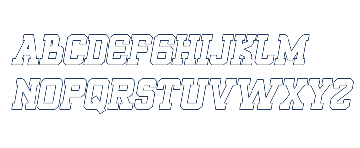 ROQUERO Italic Outline Lowercase