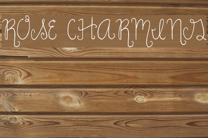 ROSE CHARMING Font examples