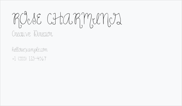 ROSE CHARMING Business Card