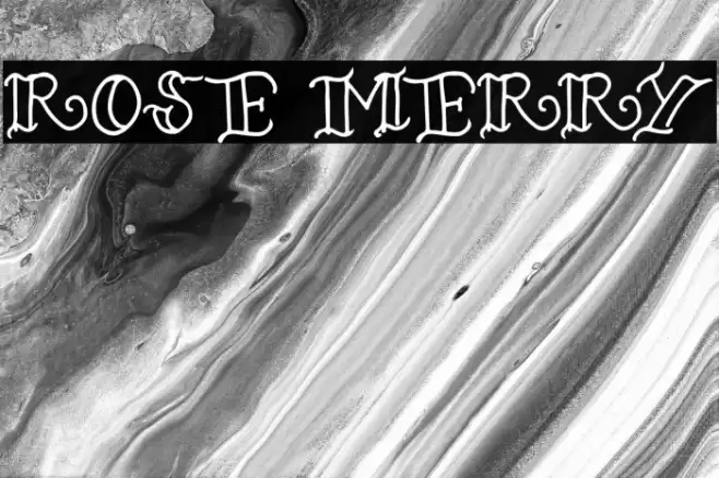 ROSE MERRY Font examples