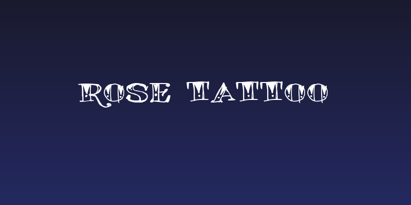 ROSE TATTOO Social Header