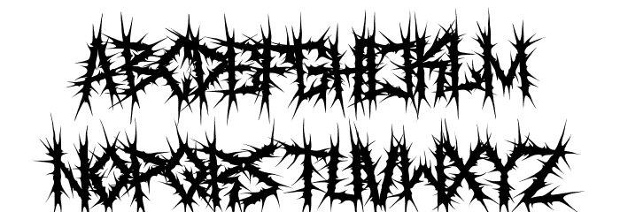 ROSE THORNS Font LOWERCASE