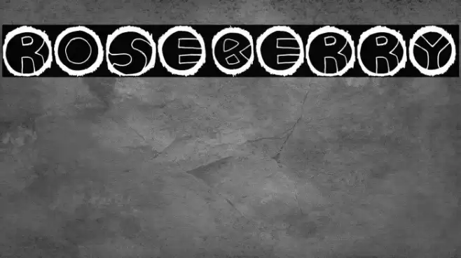 ROSEBERRY Font examples
