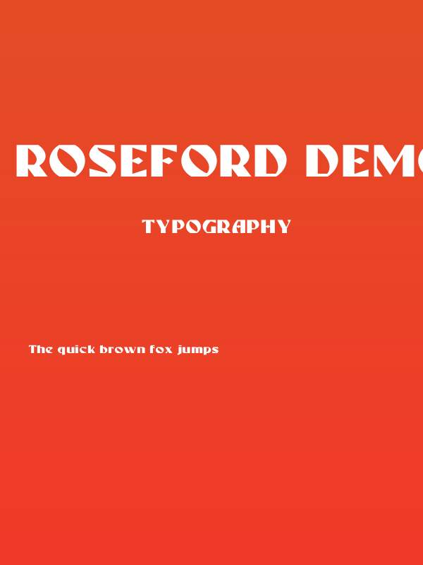 ROSEFORD DEMO Poster