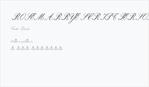 ROSEMARRYE SCRIPT PERSONAL USE Italic Business Card