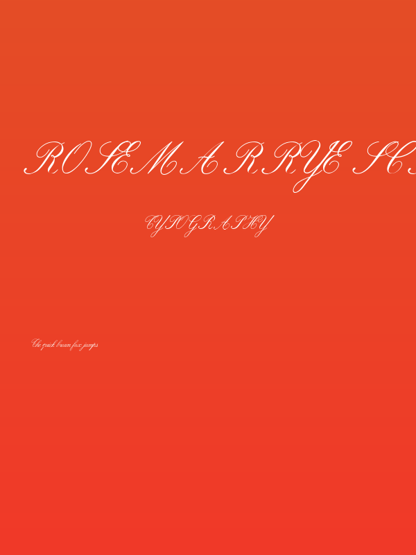 ROSEMARRYE SCRIPT PERSONAL USE Italic Poster