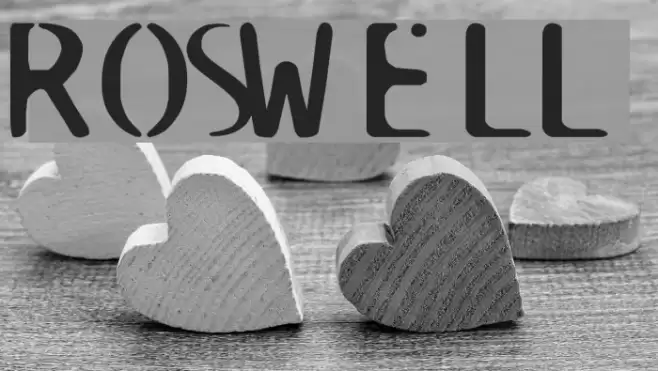 ROSWELL Font examples