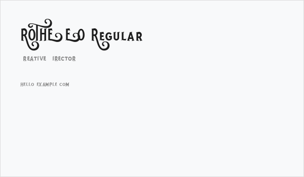 ROTHE DEMO Regular Business Card