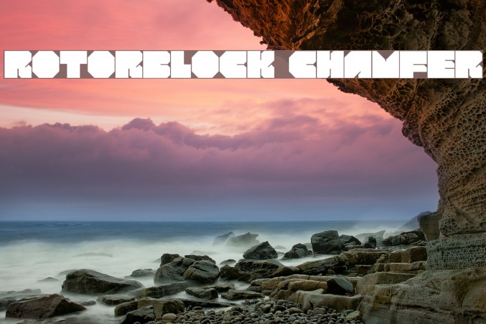 ROTORblock Chamfer Font examples
