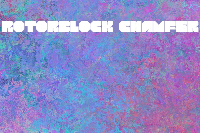 ROTORblock Chamfer Font examples