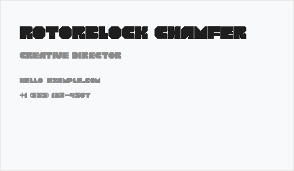 ROTORblock Chamfer Business Card
