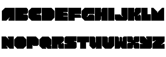 ROTORblock Chamfer Font LOWERCASE