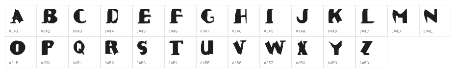 ROUGHAGE Character Map
