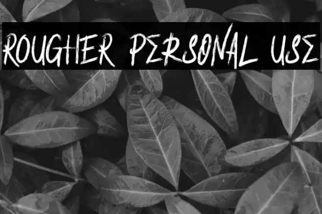 ROUGHER Personal Use Font examples