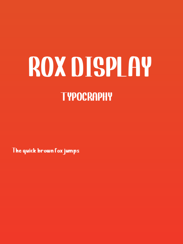 ROX DISPLAY Poster