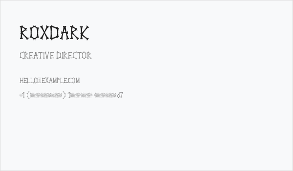 ROXDARK Business Card