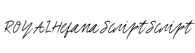 ROYAL Hefana Script Script  Frei Schriftart Herunterladen