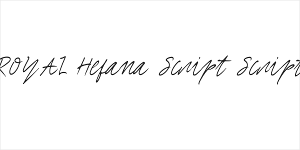 ROYAL Hefana Script Script Logo