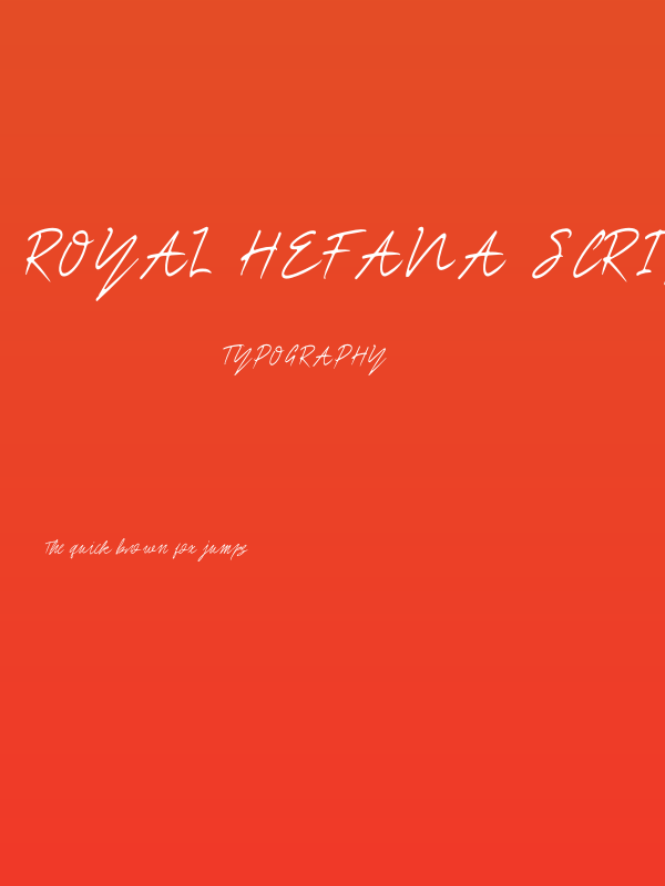 ROYAL Hefana Script Script Poster