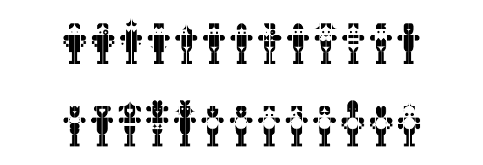 RoBo2 Regular Font LOWERCASE