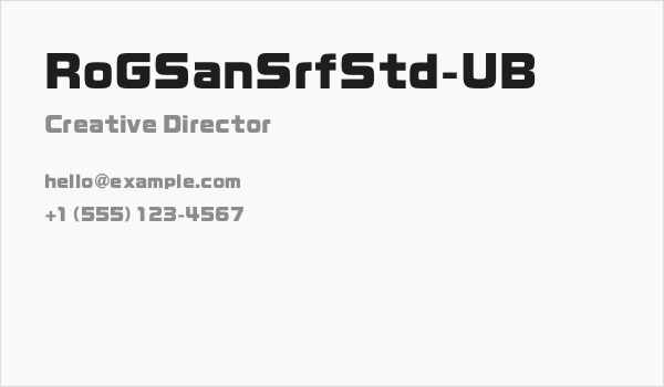 RoGSanSrfStd-UB Business Card