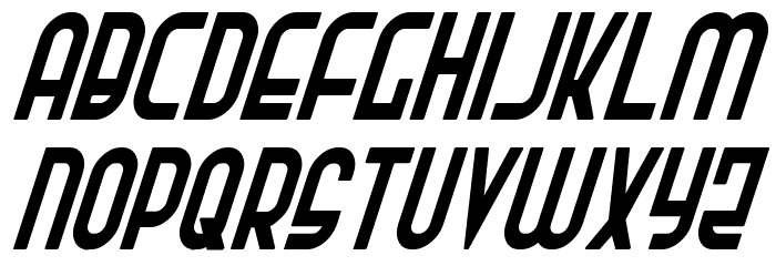 Ro'Ki'Kier Condensed Italic Font LOWERCASE