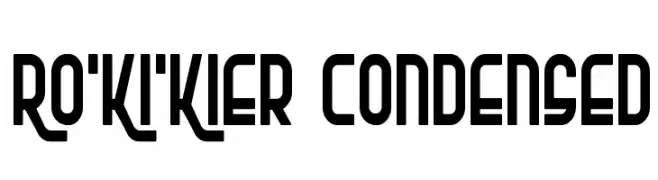 Ro'Ki'Kier Condensed  Frei Schriftart Herunterladen