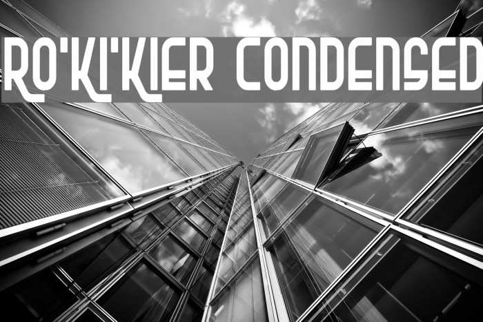 Ro'Ki'Kier Condensed Font examples