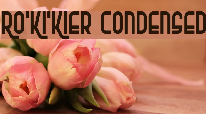 Ro'Ki'Kier Condensed Font examples