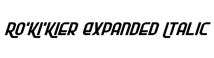 Ro'Ki'Kier Expanded Italic  Descarca Fonturi Gratis