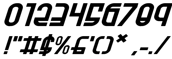 Ro'Ki'Kier Expanded Italic Font OTHER CHARS