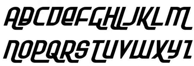 Ro'Ki'Kier Expanded Italic Schriftart Groß
