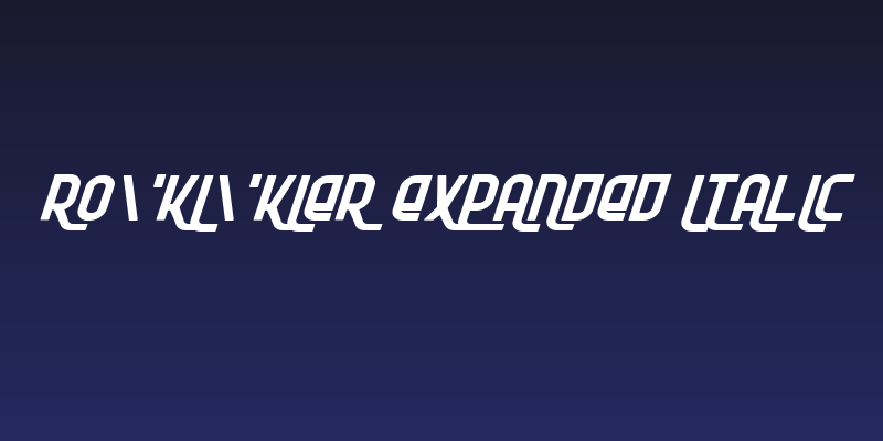 Ro'Ki'Kier Expanded Italic Social Header