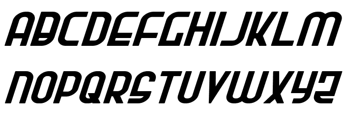 Ro'Ki'Kier Expanded Italic Font LOWERCASE