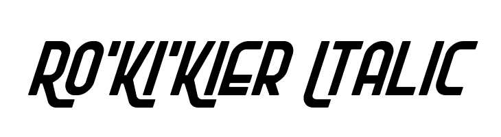 Ro'Ki'Kier Italic  Descarca Fonturi Gratis