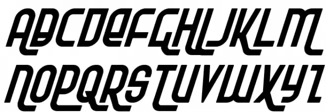Ro'Ki'Kier Italic Шрифта ВЕРХНИЙ