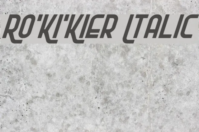 Ro'Ki'Kier Italic Example 1