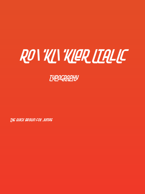 Ro'Ki'Kier Italic Poster