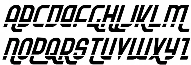 Ro'Ki'Kier Laser Italic Fonte MAIÚSCULAS