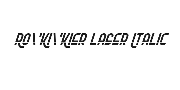 Ro'Ki'Kier Laser Italic Logo