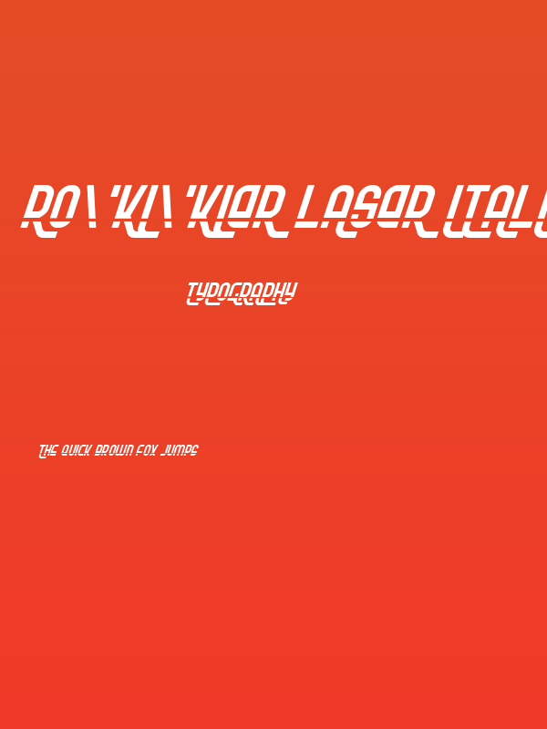 Ro'Ki'Kier Laser Italic Poster