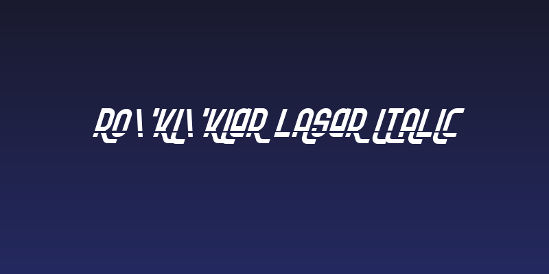 Ro'Ki'Kier Laser Italic Social Header