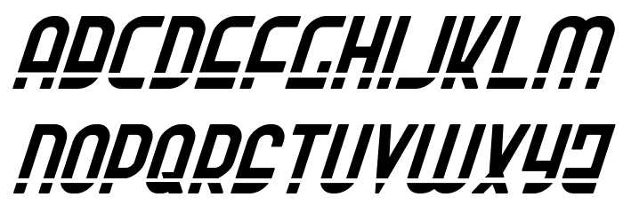 Ro'Ki'Kier Laser Italic Font LOWERCASE