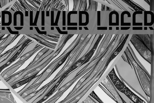 Ro'Ki'Kier Laser Font examples