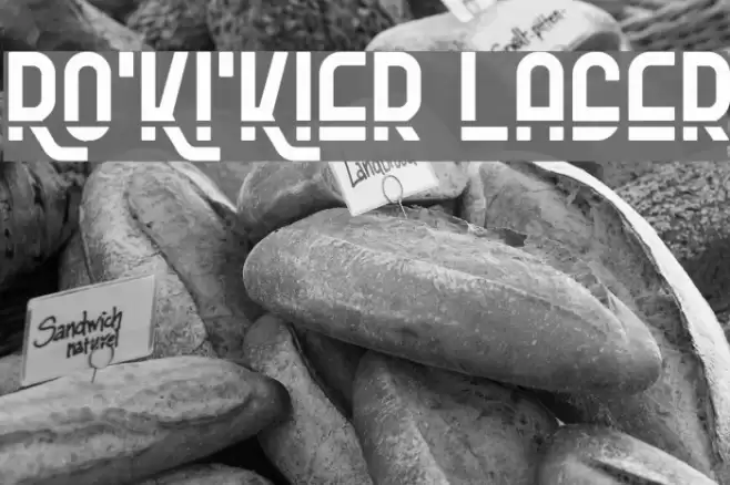 Ro'Ki'Kier Laser Font examples