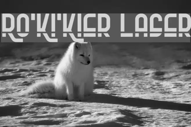 Ro'Ki'Kier Laser Font examples
