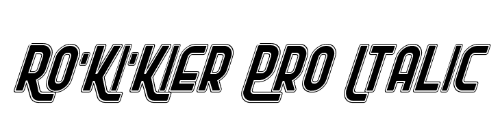 Ro'Ki'Kier Pro Italic  Скачать бесплатные шрифты
